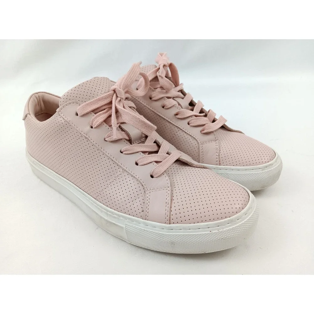 GREATS Brooklyn Women's Pink Perforated Leather Sneakers Size US 10 EU 40‎